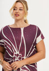 Shirt sleeveless FLORAL MERLOT - dark red - #4