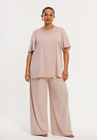 Trousers loose ECO VERO - light brown - #2