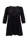 Tunic wide bottom DENTEL - black - #3
