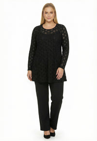 Tunic flare DENTEL - black - #1