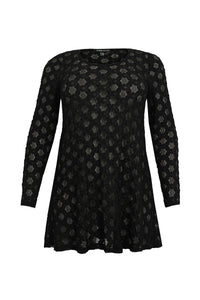 Tunic flare DENTEL - black - #2
