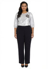 Trousers straight ADRIANA - black