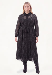 Maxi dress SILVER LUX - black - #1