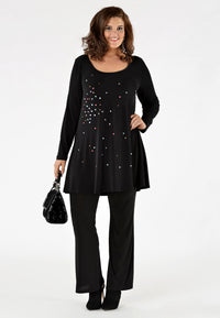 Shirt wide bot strass DOLCE - black - #1