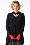 Tunic v-neck collar DOLCE - black - #1