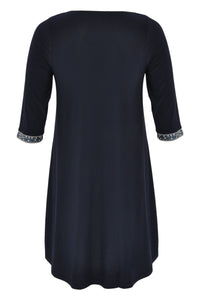 Dress beaded trim DOLCE - blue - #3