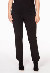 Trousers round slits INTERLOCK - black - #1