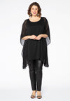 Tunic voile diamond strap - black - #1