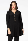 Tunic DOLCE grandad collar - black - #1