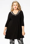 Tunic wide bottom beaded DOLCE - black - #2