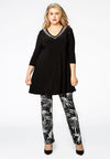 Tunic wide bottom beaded DOLCE - black - #1