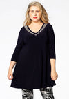 Tunic wide bottom beaded DOLCE - blue - #2