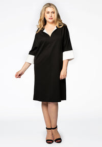 Dress wide INTERLOCK - black - #1
