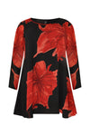 Blouse wide bottom LAURA - red - #1