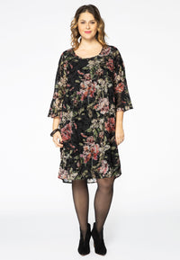 Dress FLOWER FLOCK - black - #1