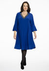 Dress frilled beaded DOLCE - blue - #1