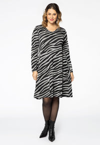 Dress lurex ZEBRA - black - #1