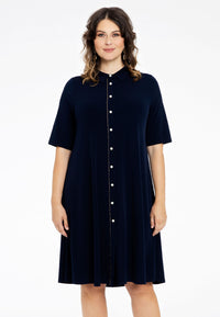 Blouse-Dress strass trim DOLCE - blue - #2