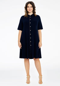 Blouse-Dress strass trim DOLCE - blue - #1