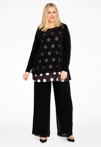Tunic flare POLKA - black - #1