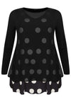 Tunic flare POLKA - black - #4