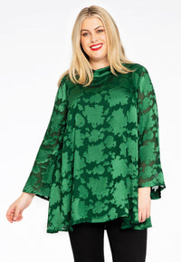 Tunic turtle neck DÉVORÉ - green - #1