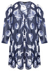 Cardi-blouse SEA SHELLS - blue - #4