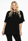 Tunic flare frilled sleeves DOLCE - black