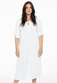 Dress frilled sleeves DOLCE - white - #1