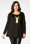 Tunic reindeer flare - black - #2