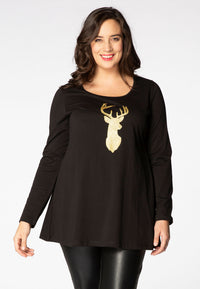 Tunic reindeer flare - black - #2