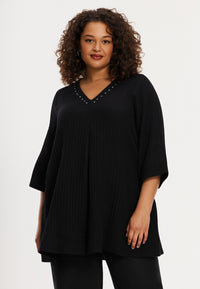 Tunic Swing pleat BUBBLE - black - #1