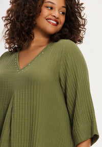 Tunic Swing pleat BUBBLE - light green - #1