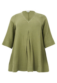 Tunic Swing pleat BUBBLE - light green - #4