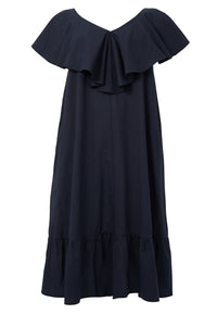 Dress swing ruffles SOFT COTTON - blue - #4