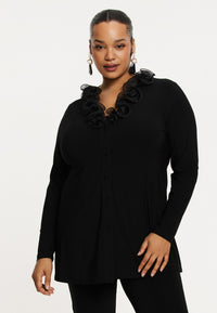 Tunic flare frill DOLCE - black - #1