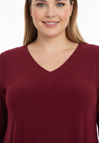 Tunic wide Bottom DOLCE - dark red - #2