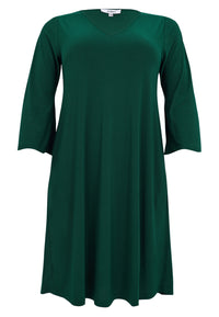 Dress V-neck DOLCE - dark green - #5