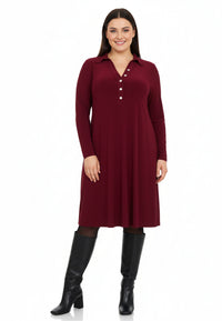 Dress collar DOLCE - dark red - #1