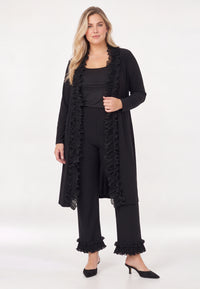 Trousers relaxed frill UNI DOLCE - black - #1