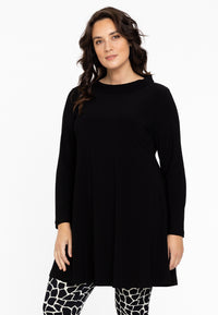 Tunic wide bottom folded collar DOLCE - black - #2