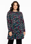 Tunic wide bottom collar HEARTS - black - #2