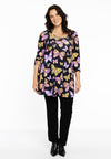 Tunic wide bottom BUTTERFLY - black