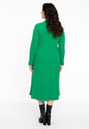 Long dress zipper RIB - green - #3