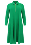 Long dress zipper RIB - green - #4