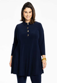 Tunic wide bottom buttons DOLCE - blue - #2