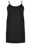 Slip dress spaghetti straps - black - #3