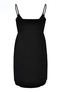 Slip dress spaghetti straps - black - #2