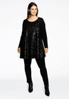 Tunic wide bottom SEQUINS - black - #1
