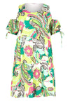 Dress off shoulder sleeves AMALFI - bright green